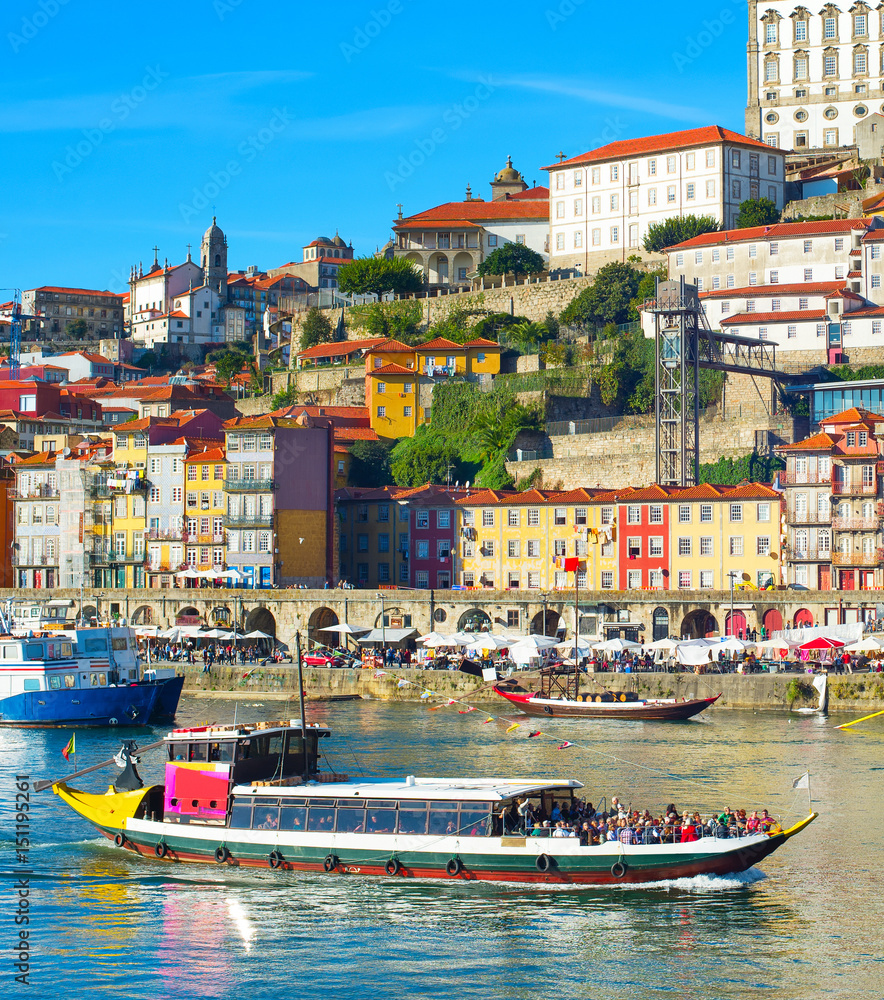 Tourist boat in Porto, Portugal