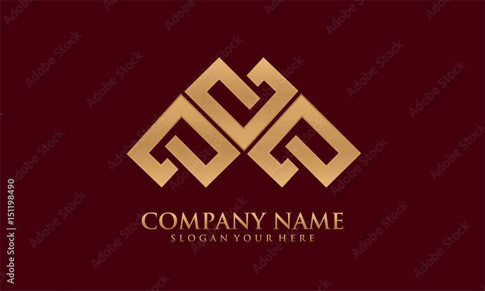 Obraz premium v abstract triangle connection logo