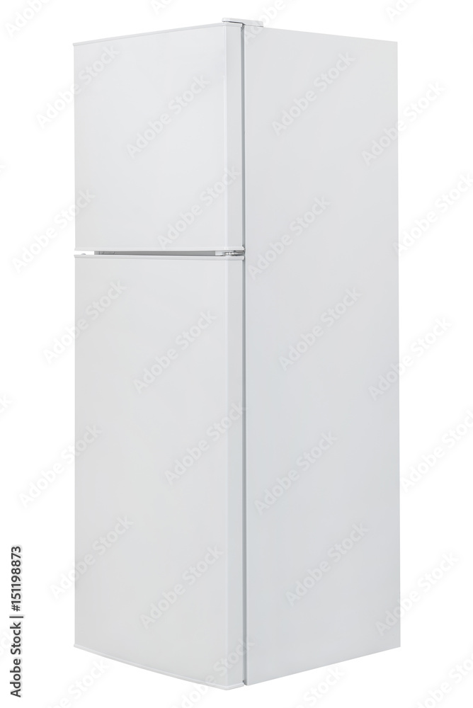 White refrigerator isolated on white background White refrigerator isolated on white background