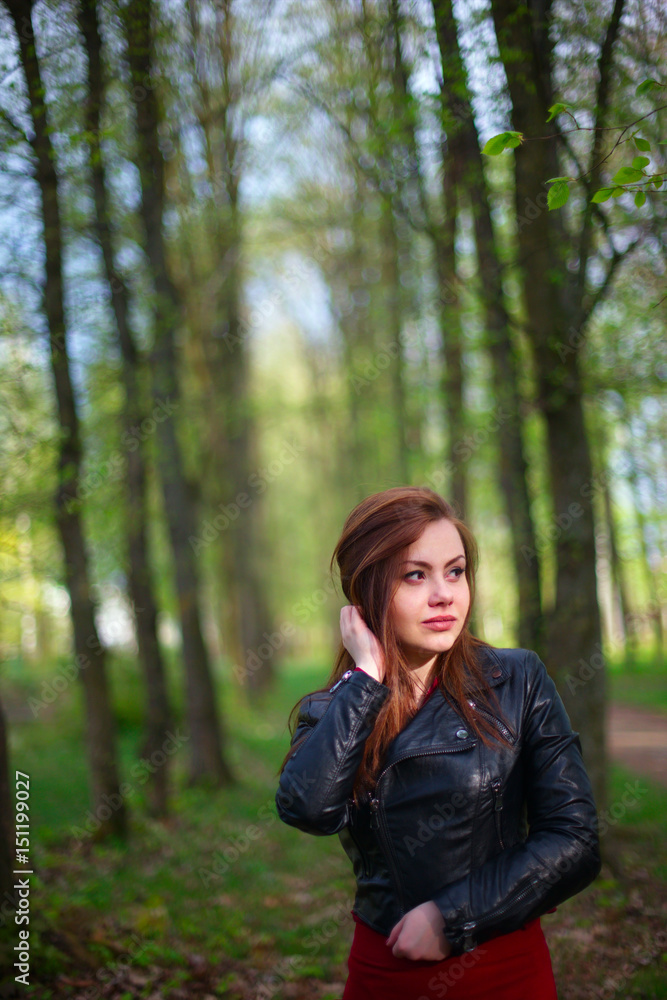 girl and forest girl and forest