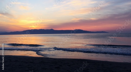 Amazing sunset in the Mediterranean Sea © kariochi