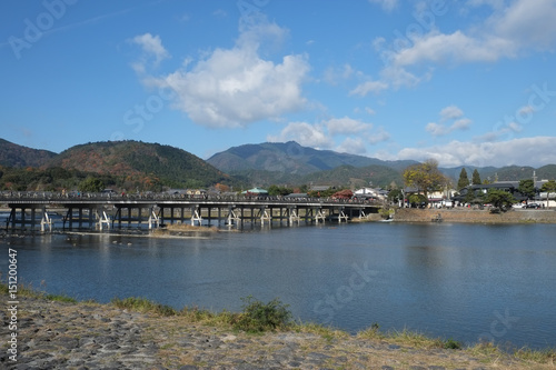 京都 渡月橋と桂川