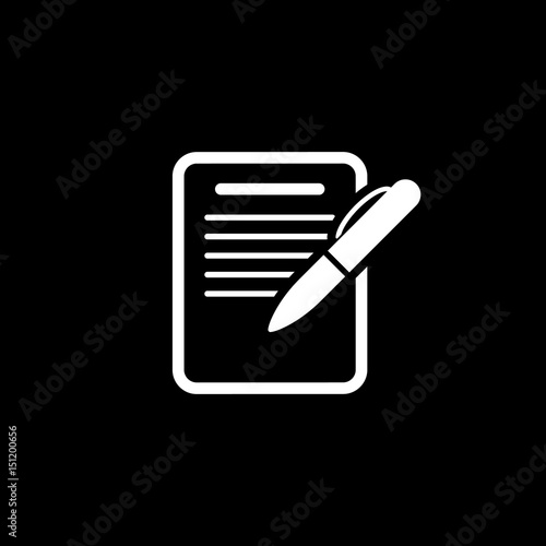 Summary Icon. Business Concept. Flat Design.