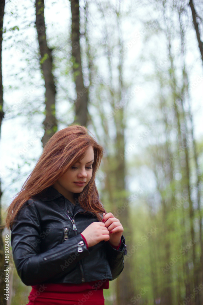 girl and forest girl and forest
