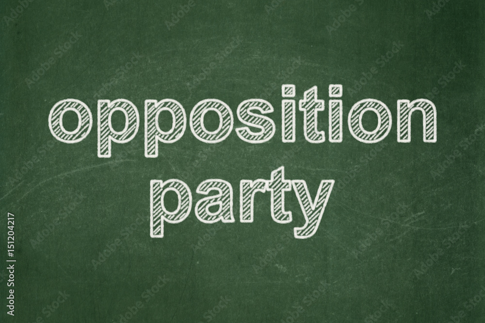 Obraz premium Political concept: Opposition Party on chalkboard background