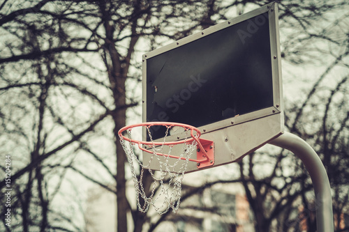 Basketball shiled outdoors photo