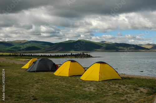 Travel with tents in mongolia