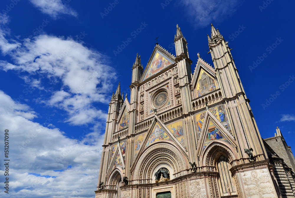 Orvieto beautiful gothic cathedral, Italy