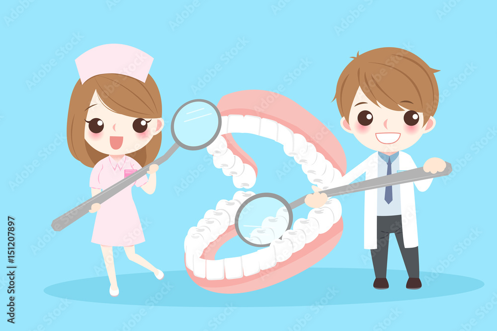 cartoon dentist with tooth cartoon dentist with tooth