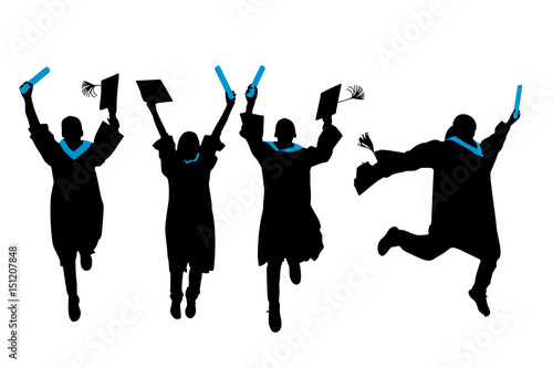 silhouette of student