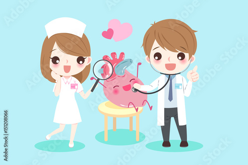 cartoon doctors with heart