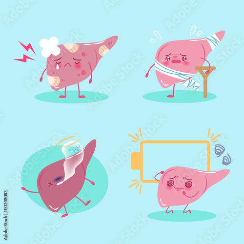 cartoon liver feel pain