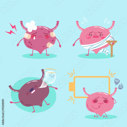 cartoon bladder feel pain