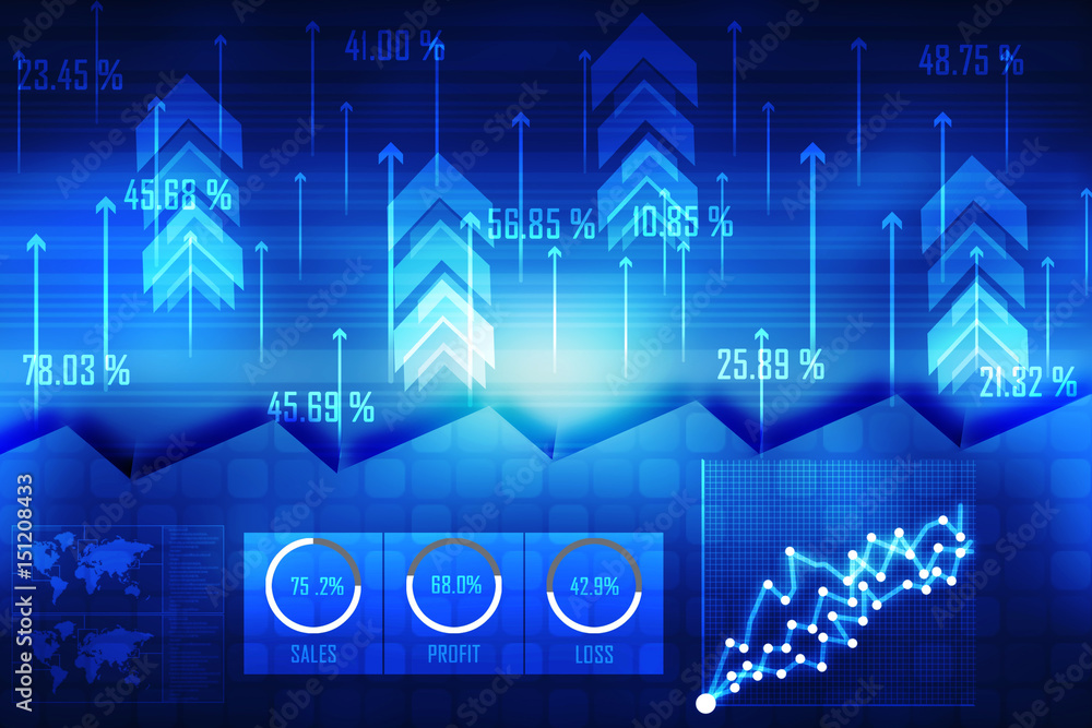 Stock market online business concept. business Graph Stock market online business concept. business Graph