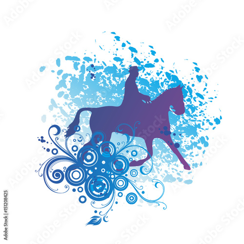 A Gentleman Riding A Horse Silhouette 