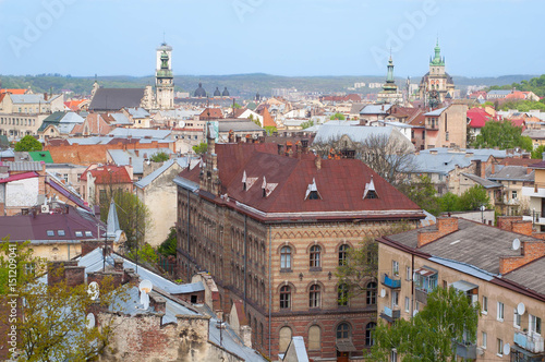 Lviv old city panorama. Ukraine, Europe.