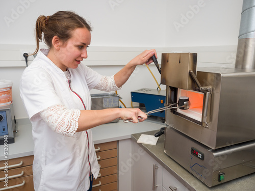 Photography Putting a prepared Muffle in an Oven