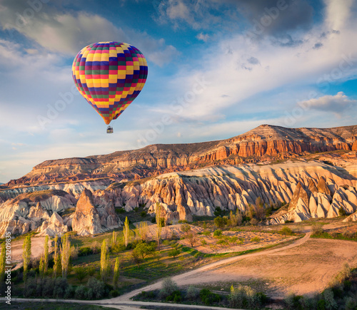 Flying on the balloons early morning in Cappadocia