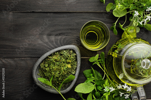 healthy herbal green tea