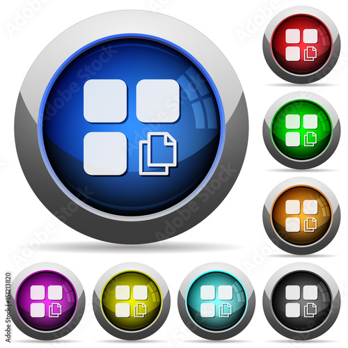 Copy component round glossy buttons