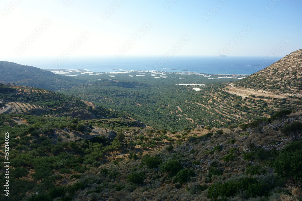Coastline between Platanos and Sfinar, E4 European long distance hiking path, Crete, Greece