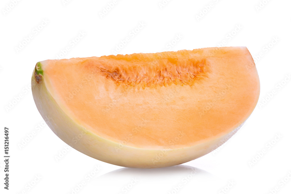 slice of honeydew melon(sunlady) isolated on white background slice of honeydew melon(sunlady) isolated on white background