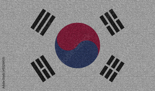 Denim flag of South Korea photo