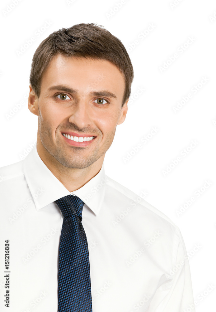 Smiling business man, isolated Smiling business man, isolated