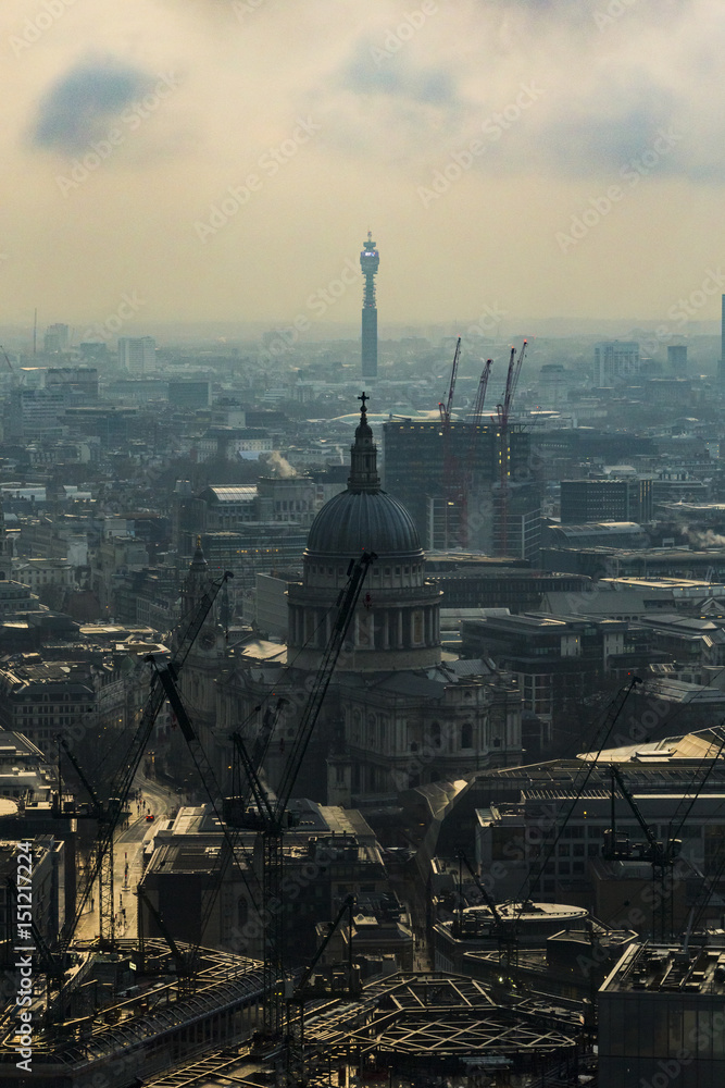 Obraz premium St Paul's Cathedral and the london skyline