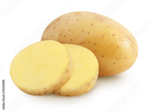 Fotografie, Obraz Isolated potatoes