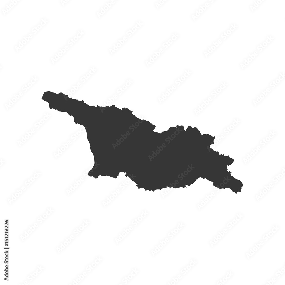 Georgia map silhouette