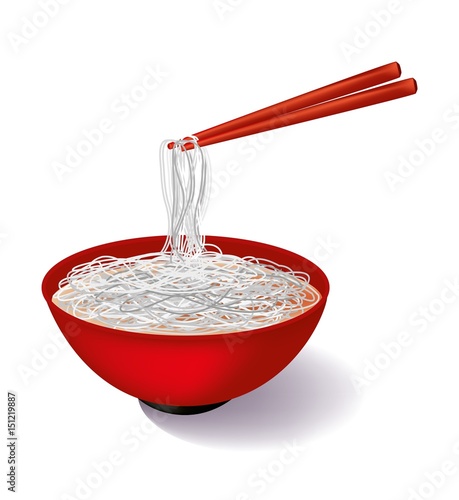 Bowl of rice vermicelli