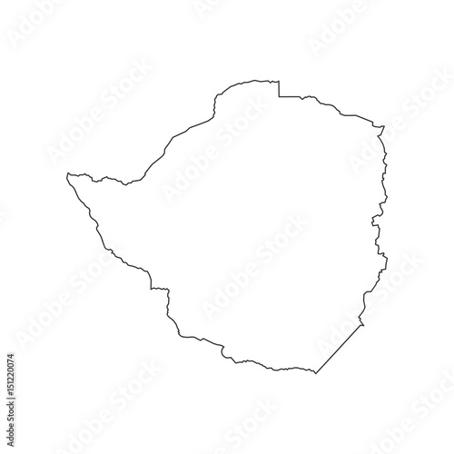 Zimbabwe map silhouette