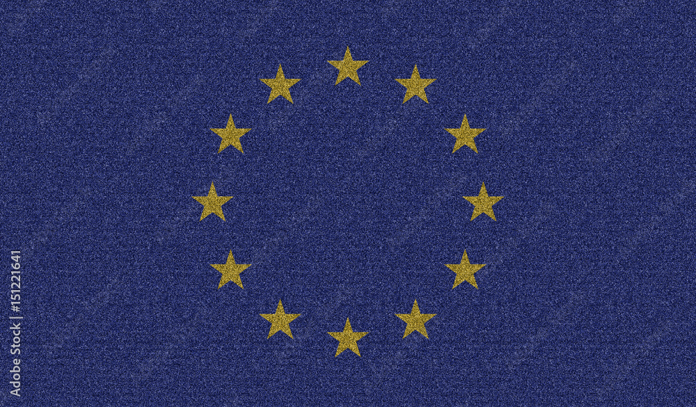Denim flag of Europe Union