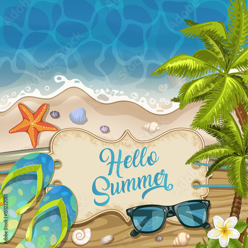 Summer Holidays in Beach Seashore.
