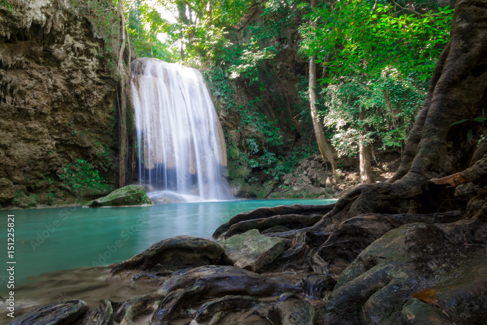 Obraz premium third level of Erawan Waterfall