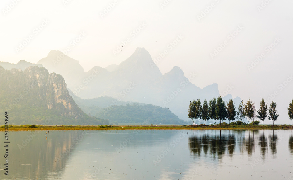 scenery of mountain and lake