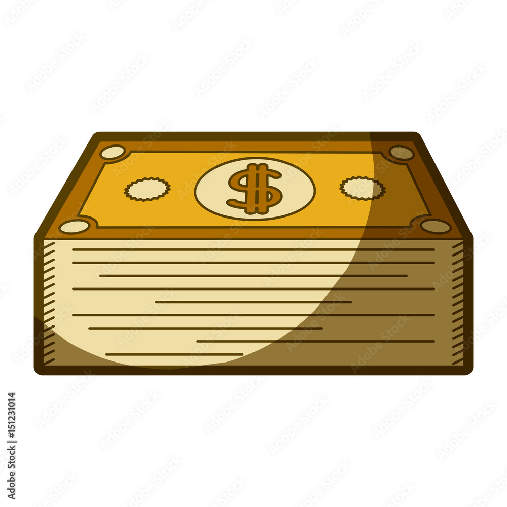 yellow aged silhouette of dollars bill stack vector illustration yellow aged silhouette of dollars bill stack vector illustration