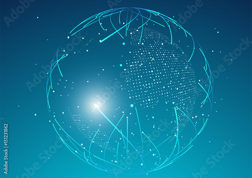 Three-dimensional abstract planet,meaning globalization, internationalization