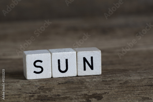 Sun, written in cubes