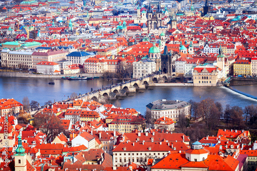 A panoramic view of Prague by day, Czech Republic