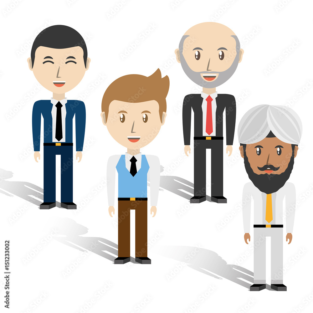 set avatars men of different diversity over white background, vector illustration set avatars men of different diversity over white background, vector illustration