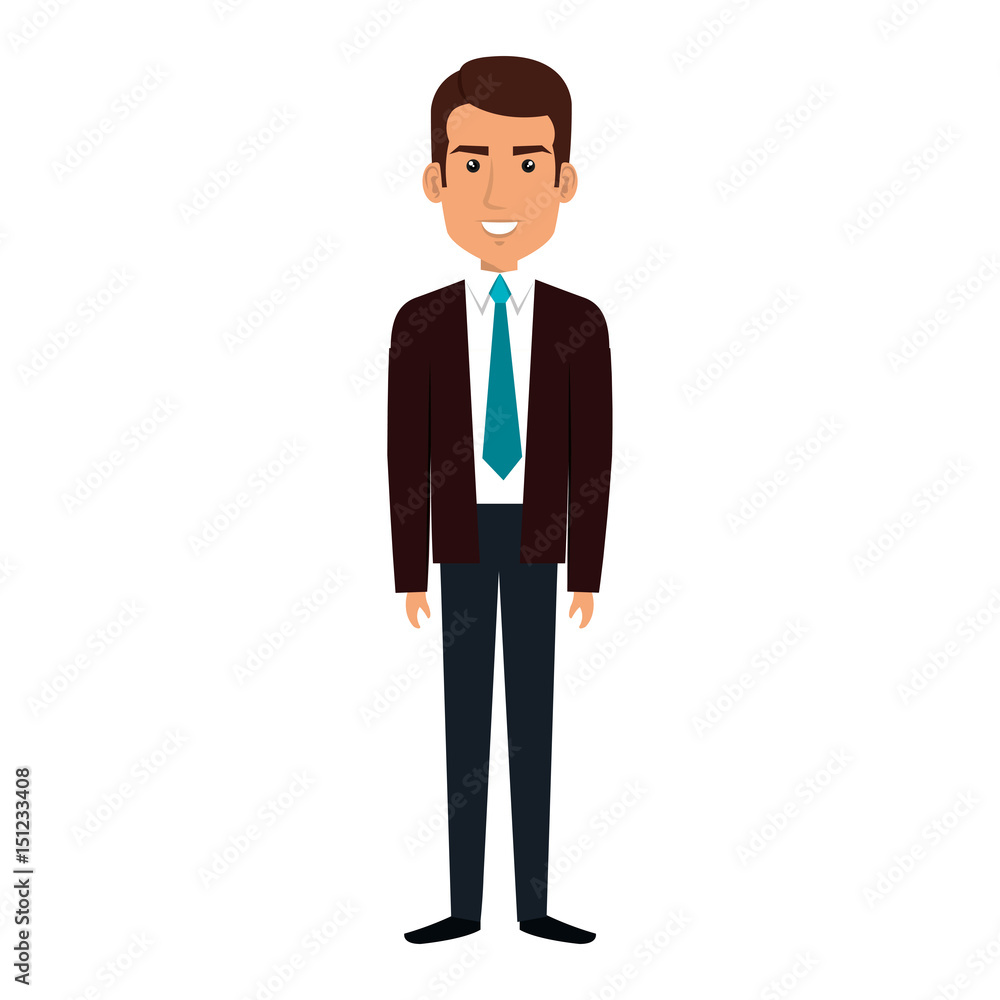 businessman avatar character icon vector illustration design