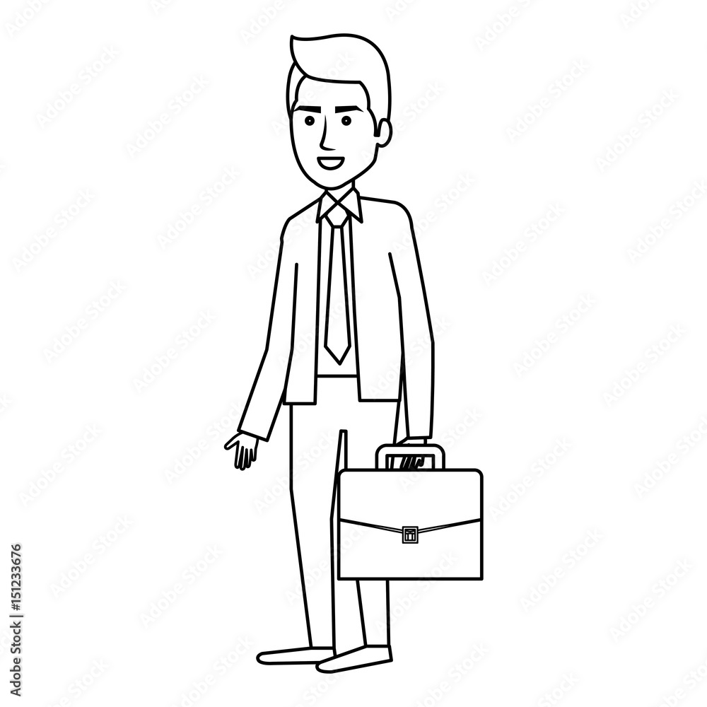 businessman with portfolio avatar character icon vector illustration design businessman with portfolio avatar character icon vector illustration design