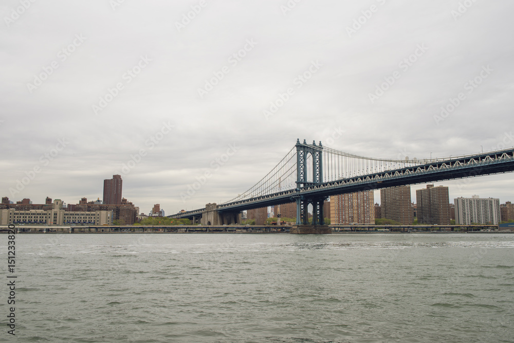 Skyline New York City with Manhattan Bridge