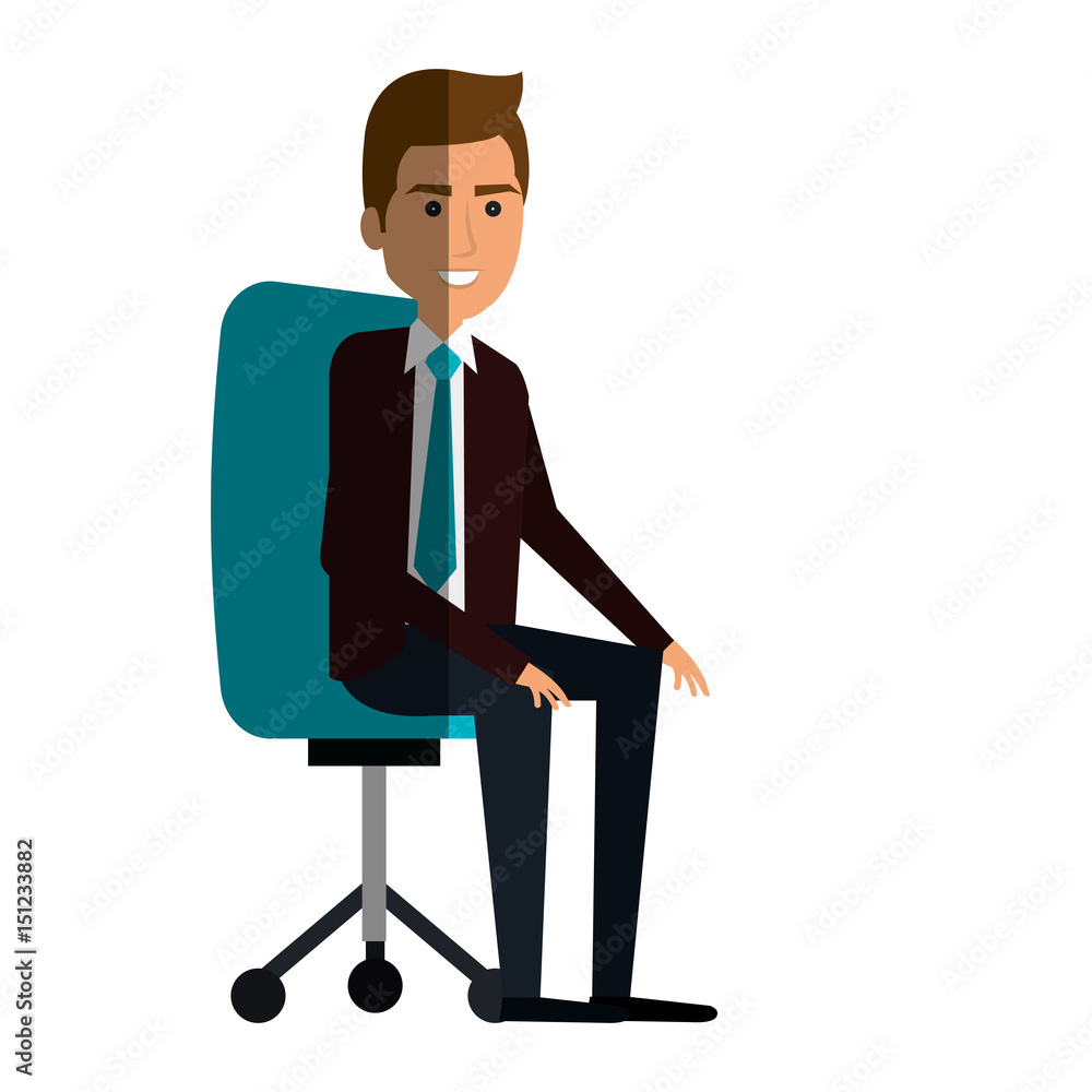 businessman in office chair avatar character icon vector illustration design businessman in office chair avatar character icon vector illustration design
