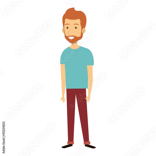young man avatar character vector illustration design