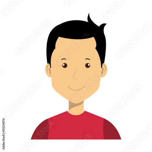 young man avatar character vector illustration design