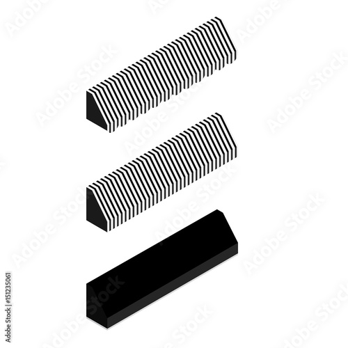 Striped awning vector