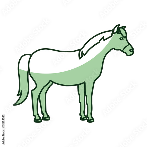 horse animal farm icon vector illustration design